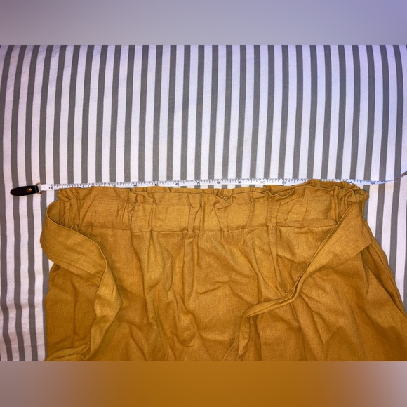 ✨3/15 Arabella Mustard Yellow paper sack skirt size small - Picture 8 of 12